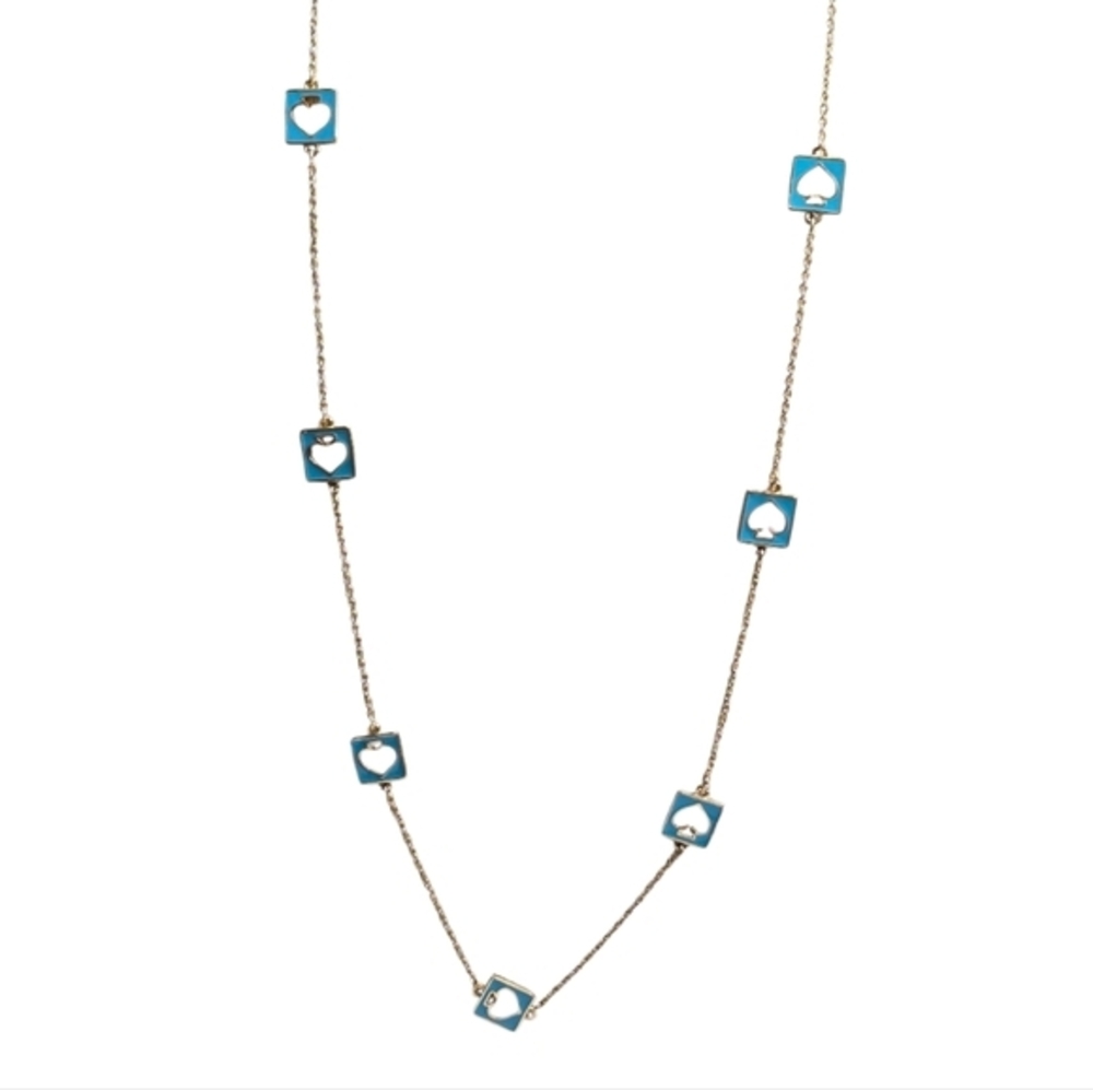 Kate Spade New York Gold‎ Tone Necklace with Spade Heart Club Diamond